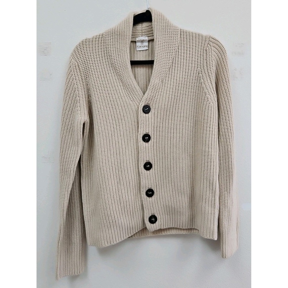 Kangra 100% Cashmere   Cardigan Chunky Knit Sweater Buttons New With Tags Sz 46